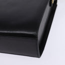 Salvatore Ferragamo Gancini Shoulder Bag Leather Black Gold Auth 145758-16