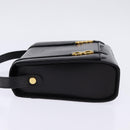 Salvatore Ferragamo Gancini Shoulder Bag Leather Black Gold Auth 145758-3