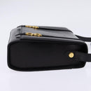 Salvatore Ferragamo Gancini Shoulder Bag Leather Black Gold Auth 145758-4