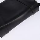 Salvatore Ferragamo Gancini Shoulder Bag Leather Black Gold Auth 145758-6