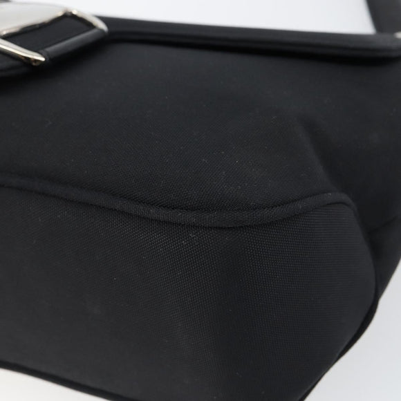 Salvatore Ferragamo Vala Shoulder Bag Leather Black Silver Auth 145759