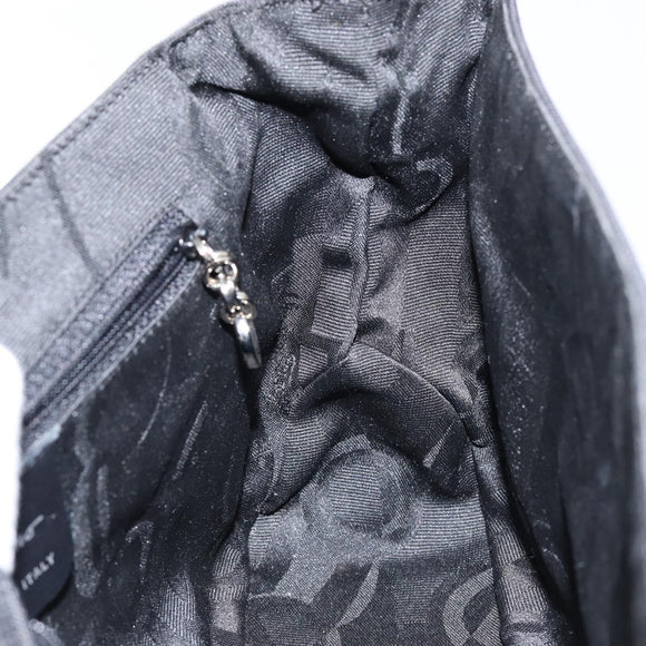 Salvatore Ferragamo Vala Shoulder Bag Leather Black Silver Auth 145759