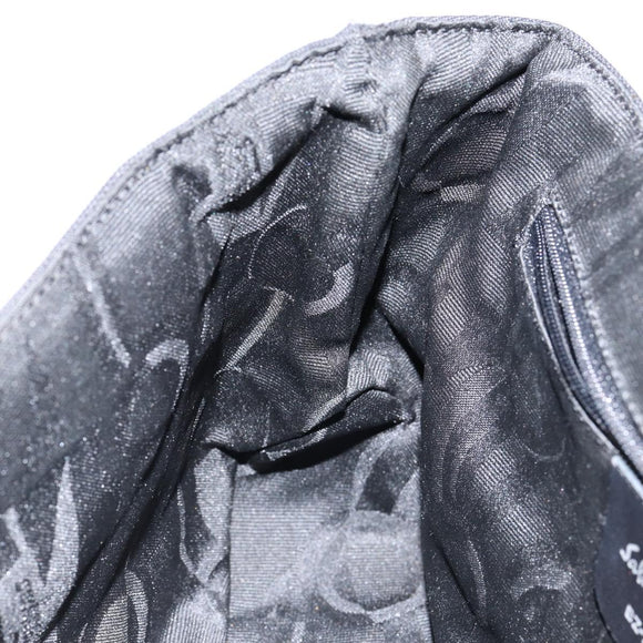 Salvatore Ferragamo Vala Shoulder Bag Leather Black Silver Auth 145759