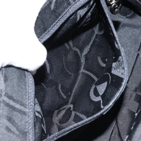 Salvatore Ferragamo Vala Shoulder Bag Leather Black Silver Auth 145759