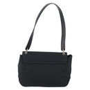 Salvatore Ferragamo Vala Shoulder Bag Leather Black Silver Auth 145759-2