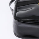 Salvatore Ferragamo Vala Shoulder Bag Enamel Black Gold Auth 145760-10