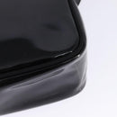 Salvatore Ferragamo Vala Shoulder Bag Enamel Black Gold Auth 145760-13