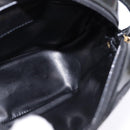 Salvatore Ferragamo Vala Shoulder Bag Enamel Black Gold Auth 145760-17