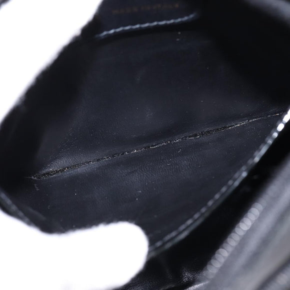 Salvatore Ferragamo Vala Shoulder Bag Enamel Black Gold Auth 145760