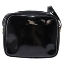 Salvatore Ferragamo Vala Shoulder Bag Enamel Black Gold Auth 145760-3