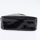 Salvatore Ferragamo Vala Shoulder Bag Enamel Black Gold Auth 145760-9