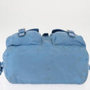 PRADA Backpack Nylon Light Blue Silver Auth 145764-13