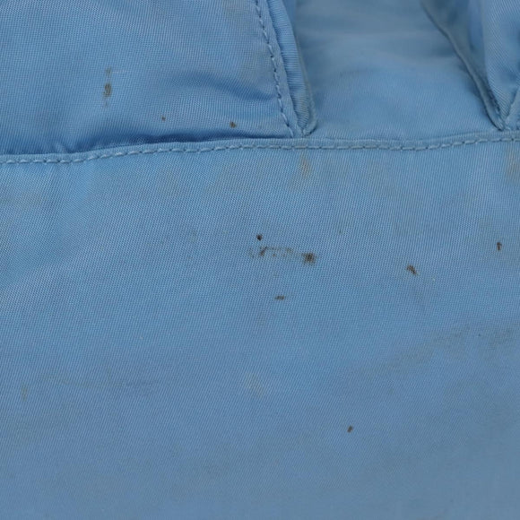 PRADA Backpack Nylon Light Blue Silver Auth 145764