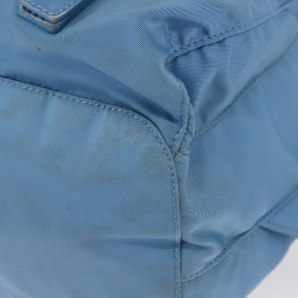 PRADA Backpack Nylon Light Blue Silver Auth 145764