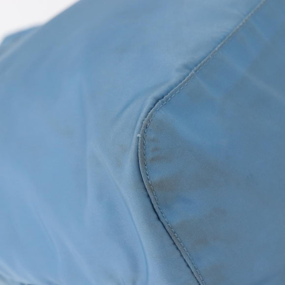 PRADA Backpack Nylon Light Blue Silver Auth 145764