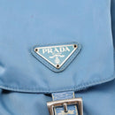 PRADA Backpack Nylon Light Blue Silver Auth 145764-20