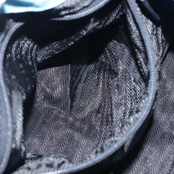 PRADA Backpack Nylon Light Blue Silver Auth 145764