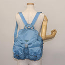 PRADA Backpack Nylon Light Blue Silver Auth 145764-30