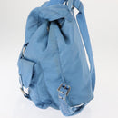 PRADA Backpack Nylon Light Blue Silver Auth 145764-4