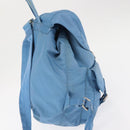 PRADA Backpack Nylon Light Blue Silver Auth 145764-5