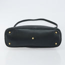 GUCCI Bamboo Hand Bag Leather 2way Navy Gold 000 2058 0290 0 Auth 145765-5