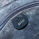 GUCCI Bamboo Hand Bag Leather 2way Navy Gold 000 2058 0290 0 Auth 145765-20