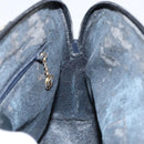 GUCCI Bamboo Hand Bag Leather 2way Navy Gold 000 2058 0290 0 Auth 145765-21