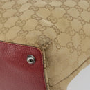 GUCCI GG Canvas Tote Bag Beige Silver 120836 Auth 145766-15