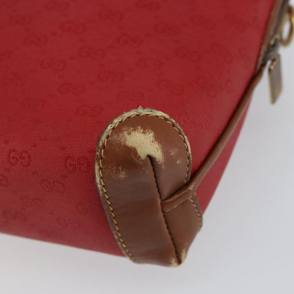GUCCI Micro GG Supreme Pouch PVC Red Gold 007 115 4916 Auth 145767