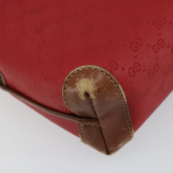 GUCCI Micro GG Supreme Pouch PVC Red Gold 007 115 4916 Auth 145767