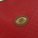 GUCCI Micro GG Supreme Pouch PVC Red Gold 007 115 4916 Auth 145767-8