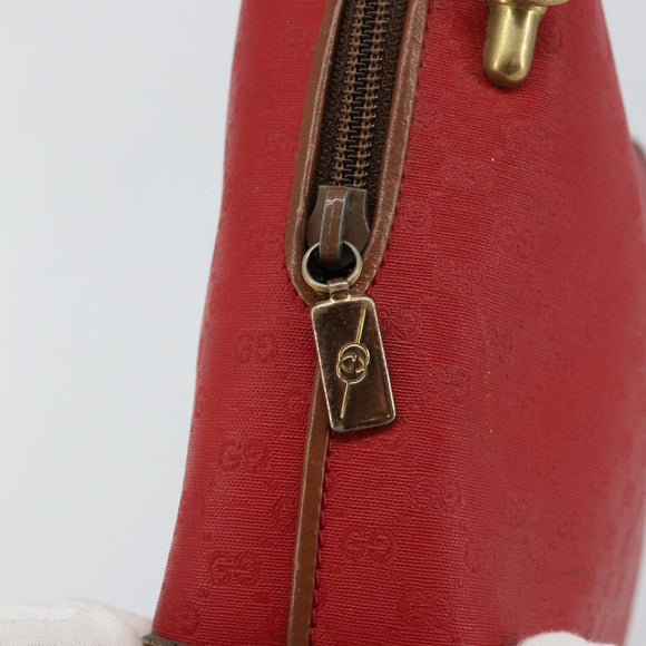 GUCCI Micro GG Supreme Pouch PVC Red Gold 007 115 4916 Auth 145767