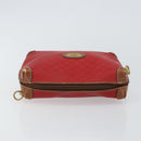 GUCCI Micro GG Supreme Pouch PVC Red Gold 007 115 4916 Auth 145767-5