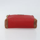 GUCCI Micro GG Supreme Pouch PVC Red Gold 007 115 4916 Auth 145767-6