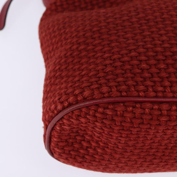 BOTTEGA VENETA Shoulder Bag Wool Red Auth 145768