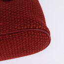 BOTTEGA VENETA Shoulder Bag Wool Red Auth 145768-11