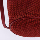 BOTTEGA VENETA Shoulder Bag Wool Red Auth 145768-12