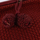 BOTTEGA VENETA Shoulder Bag Wool Red Auth 145768-14