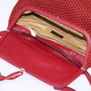 BOTTEGA VENETA Shoulder Bag Wool Red Auth 145768-15