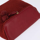 BOTTEGA VENETA Shoulder Bag Wool Red Auth 145768-6