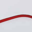 CELINE Circle Hand Bag Leather 2way Red Auth 145769-15