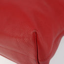 CELINE Circle Hand Bag Leather 2way Red Auth 145769-17