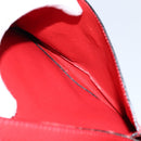 CELINE Circle Hand Bag Leather 2way Red Auth 145769-24