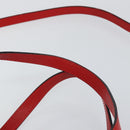 CELINE Circle Hand Bag Leather 2way Red Auth 145769-14