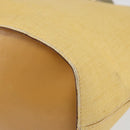 CELINE Circle Shoulder Bag Canvas Leather Beige Auth 145770-16