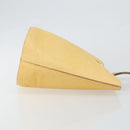 CELINE Circle Shoulder Bag Canvas Leather Beige Auth 145770-3