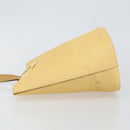 CELINE Circle Shoulder Bag Canvas Leather Beige Auth 145770-4