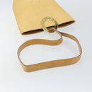 CELINE Circle Shoulder Bag Canvas Leather Beige Auth 145770-7