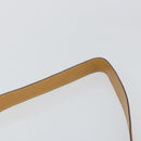 CELINE Circle Shoulder Bag Canvas Leather Beige Auth 145770-14