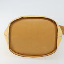 CELINE Circle Shoulder Bag Canvas Leather Beige Auth 145770-5